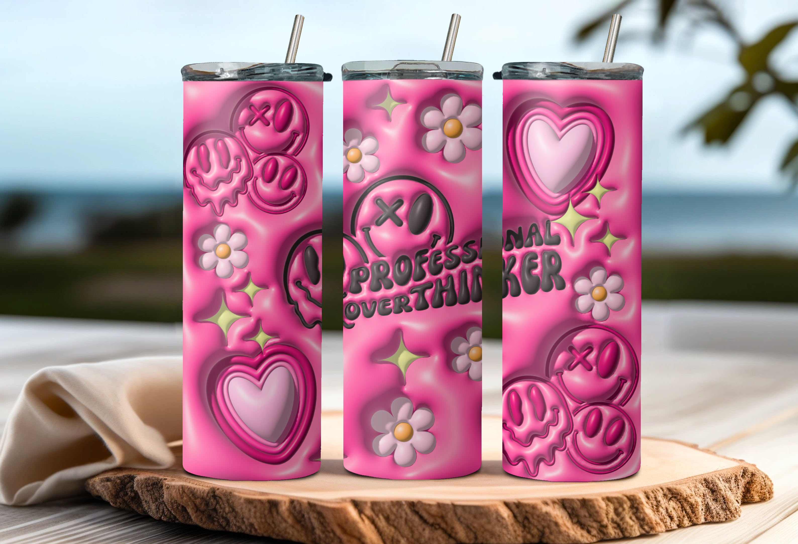 Pink Girly Tumbler Wrap PNG Clipart Graphic by Orion Art