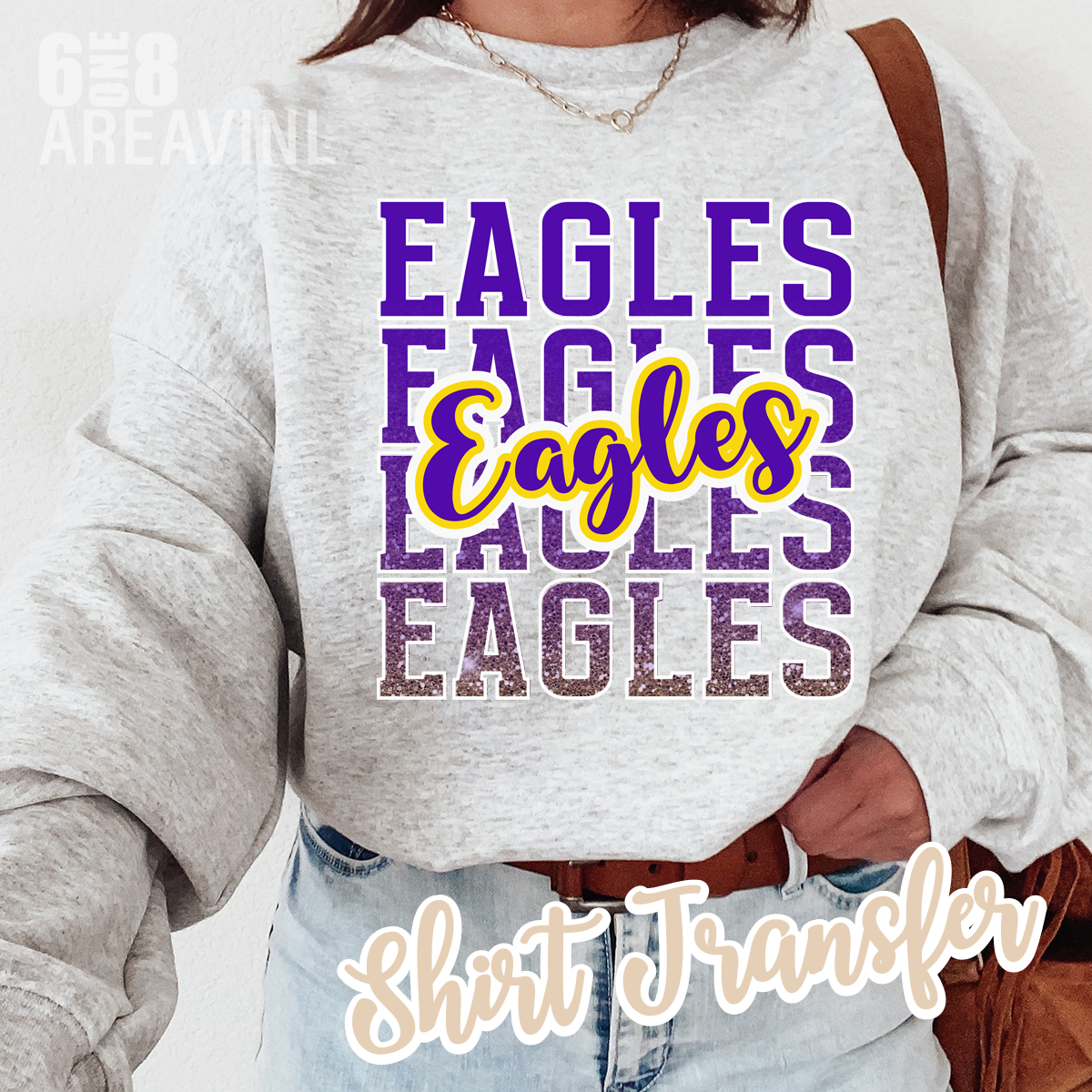 glitter eagles shirt