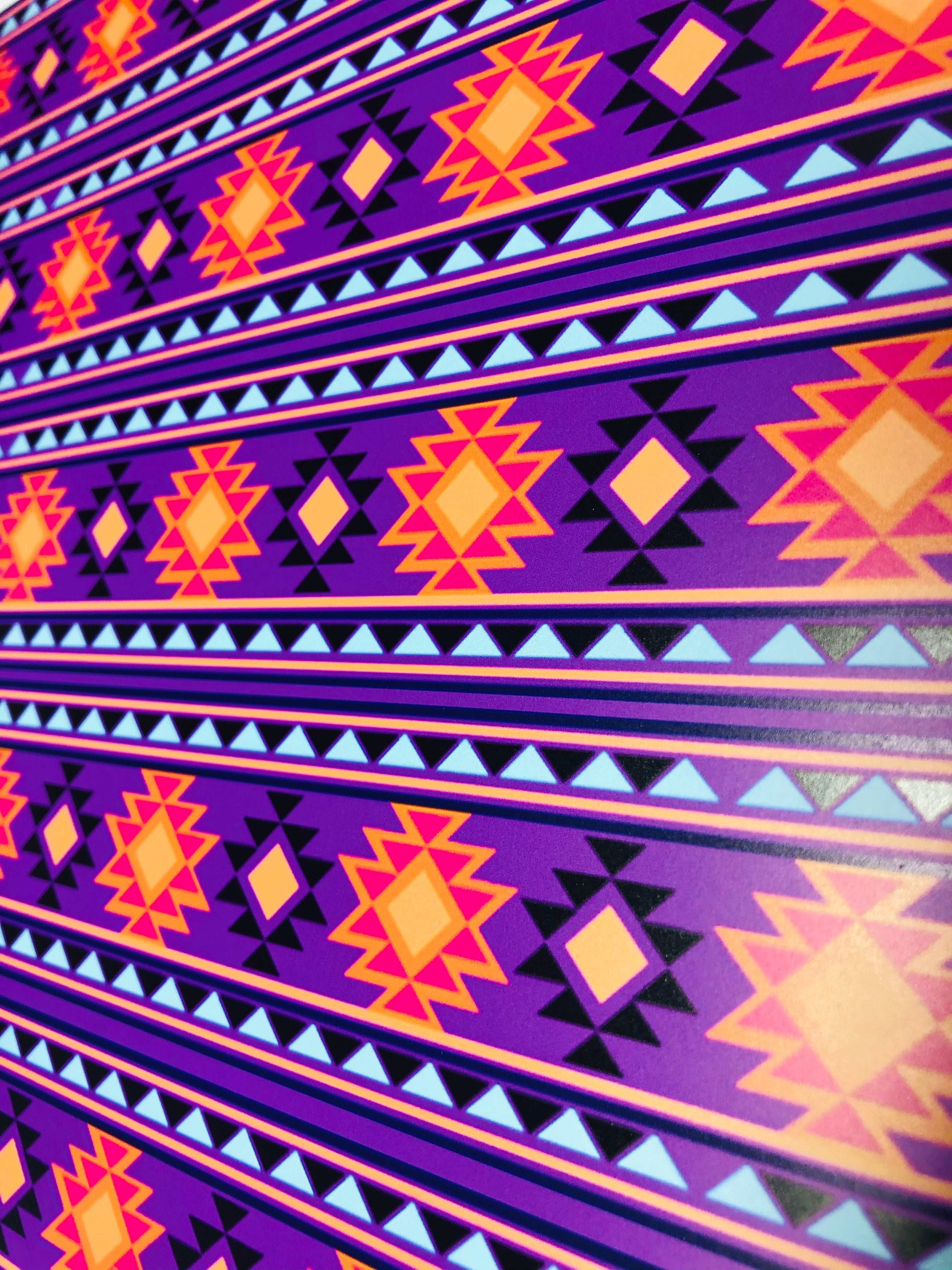 purple aztec prints