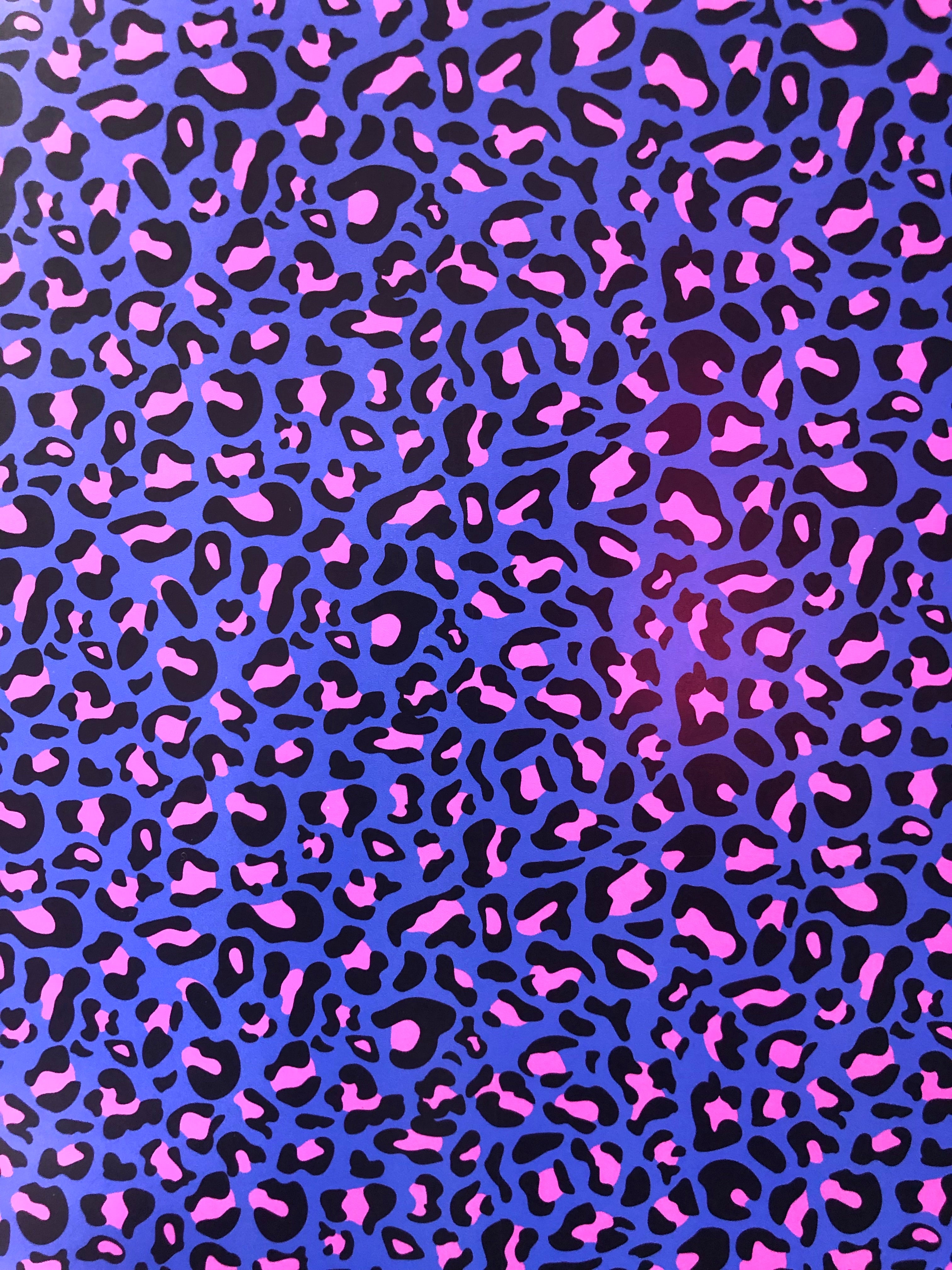blue and pink cheetah print