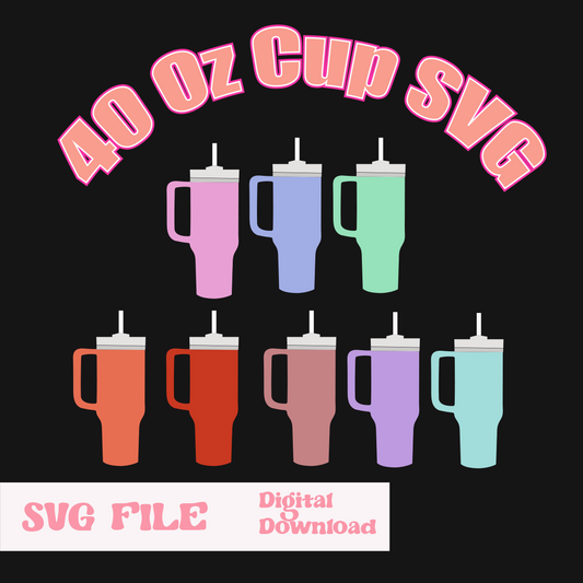 40 oz cup SVG clip art