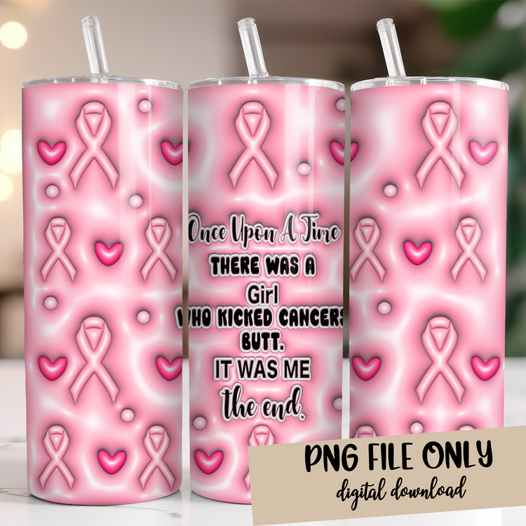 Pink 3D Puff tumbler wrap