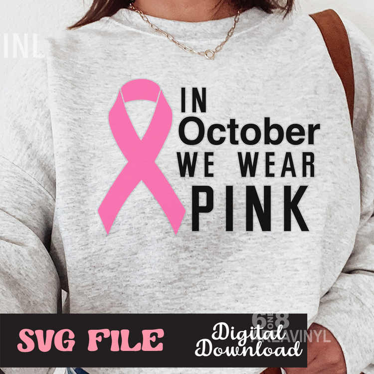 In October we wear pink SVG