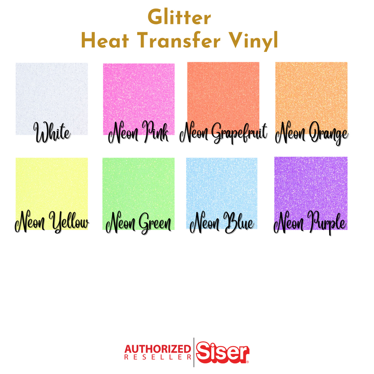 Neon Glitter heat transfer vinyl