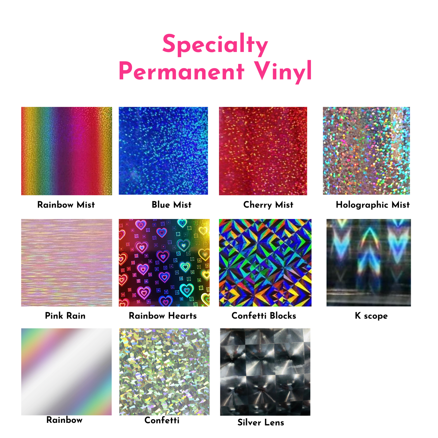 Adhesive Vinyl - 12x24 Glitter Adhesive Vinyl Permanent Vinyl Oracal