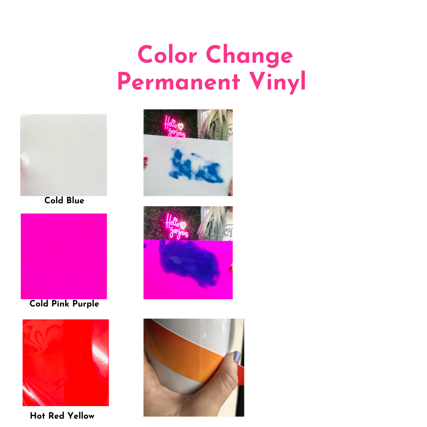 Color Change Permanent Ahesive Vinyl – 618 area vinyl