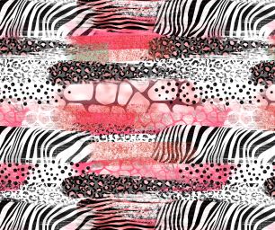 Pink mixed animal print