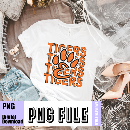 Digital Download Tigers Stacked png