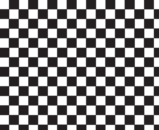 Checkered black and white