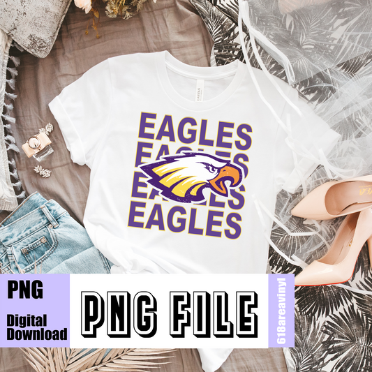 Digital Download Eagles Stacked png