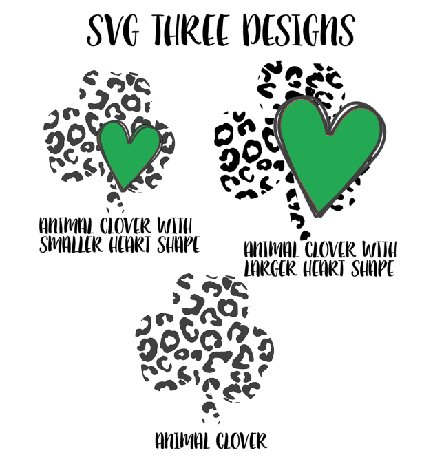 Three Clover designs SVG