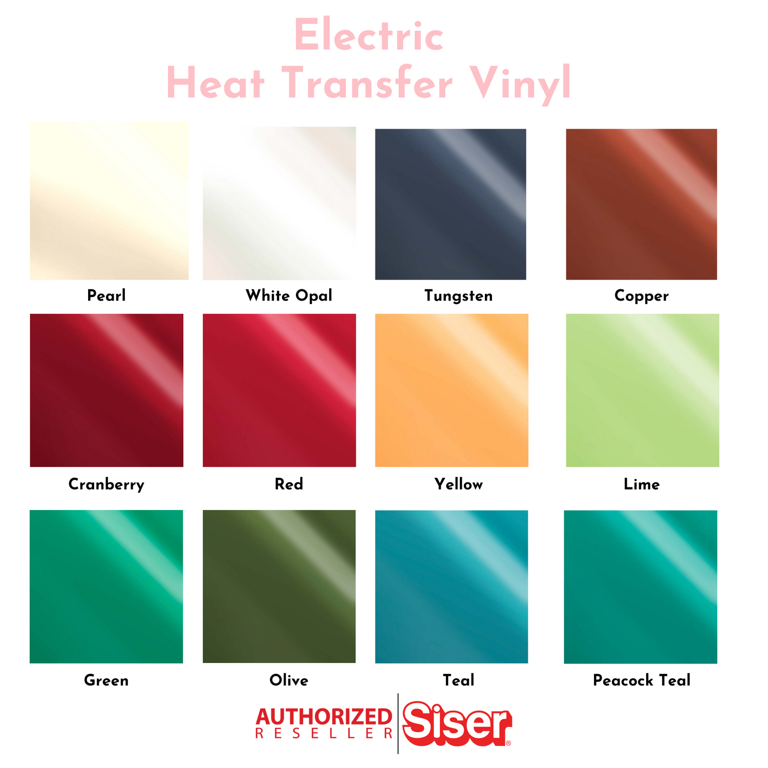 All Colors EasyWeed Electric Heat Transfer Vinyl (HTV) Bundle (24-colo
