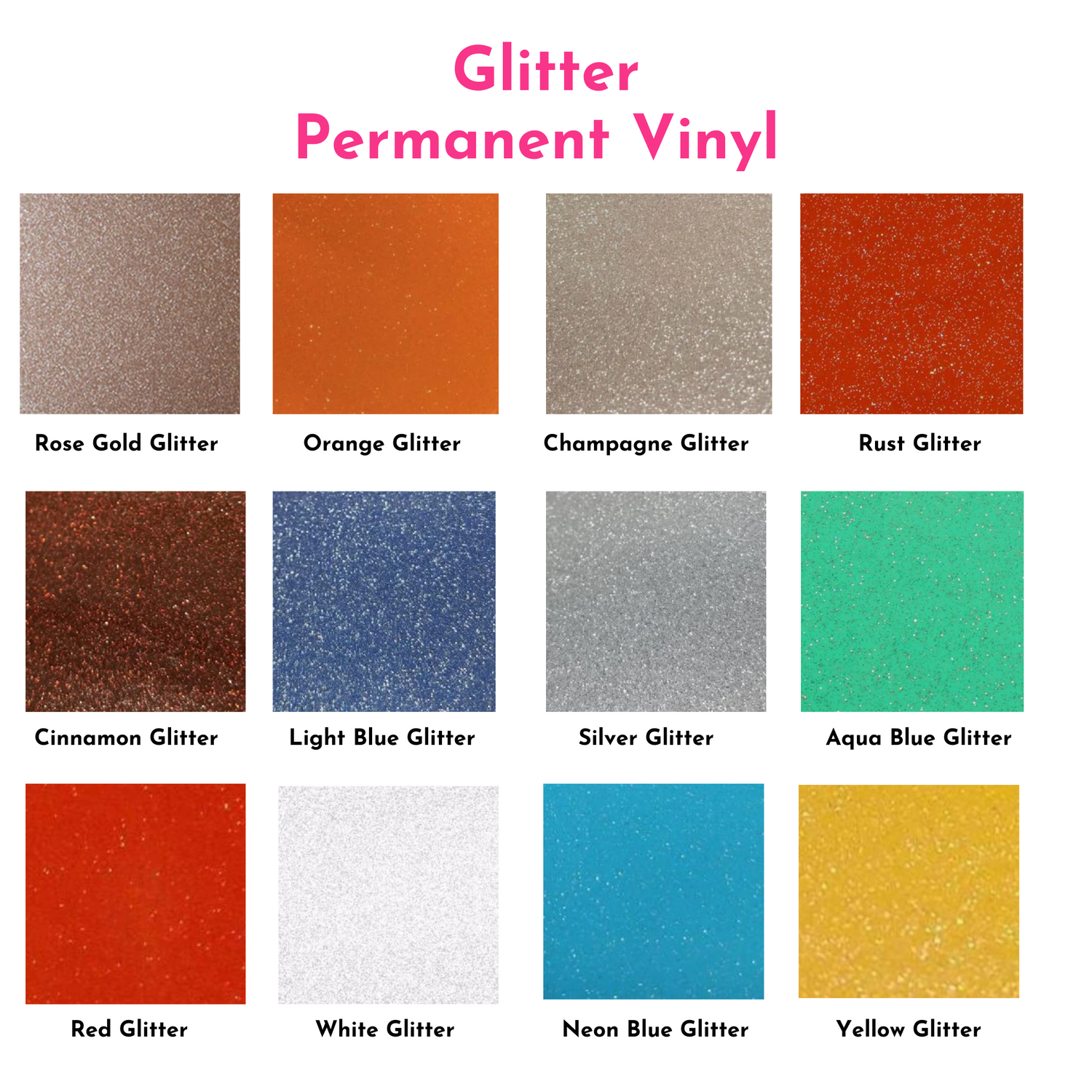 Crafter Depot Assorted Glitter Pack 12x12, Vinyl Glitter 651