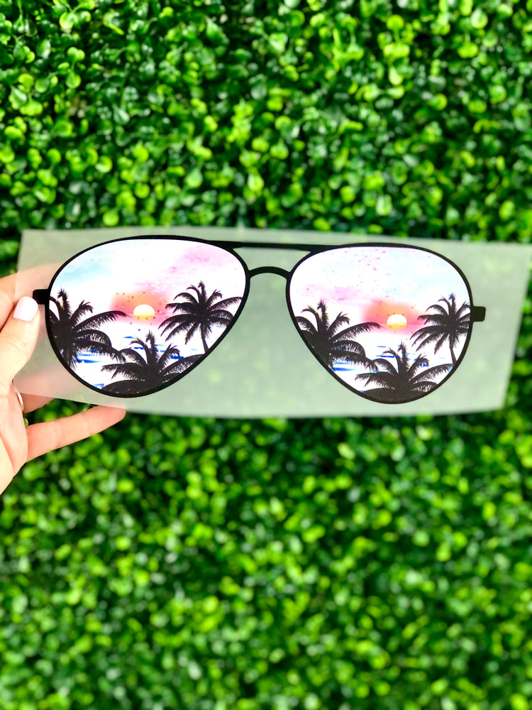 Beach sunglasses HTV transfer