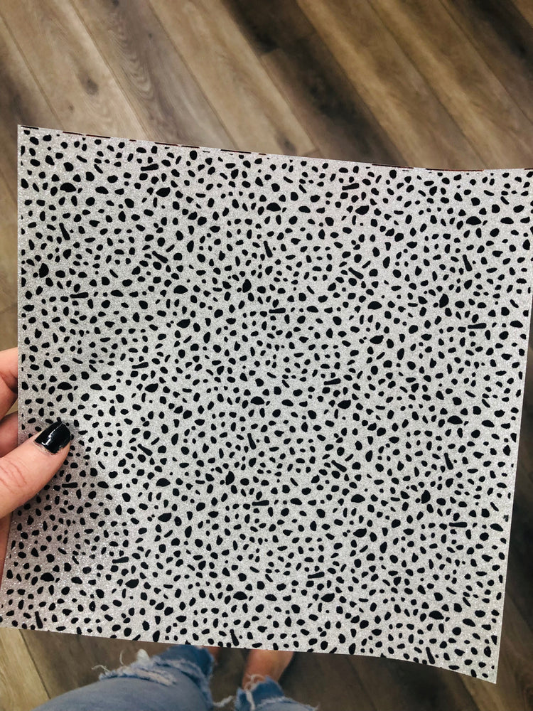 Adhesive pattern glitter free range spots