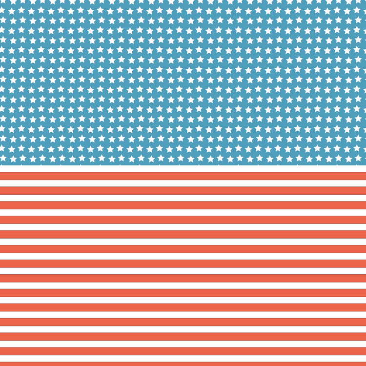 Retro half stars half stripes