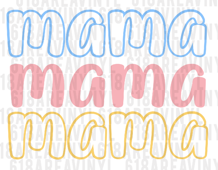 PNG file DIGITAL DOWNLOAD  Mama stacked