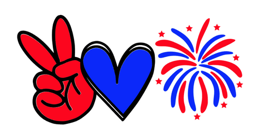 Peace Love Fireworks svg