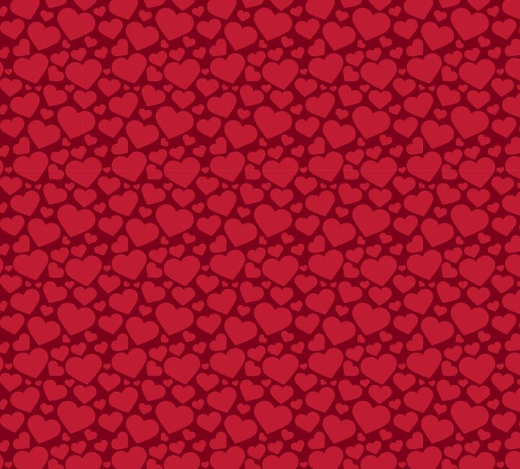 red hearts on red