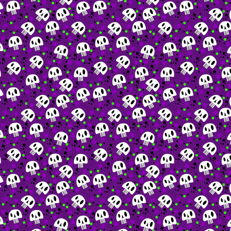 Skulls on purple