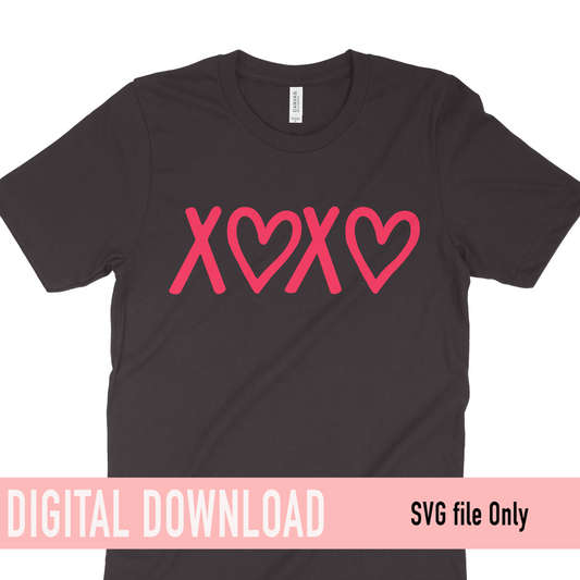 XOXO heart SVG